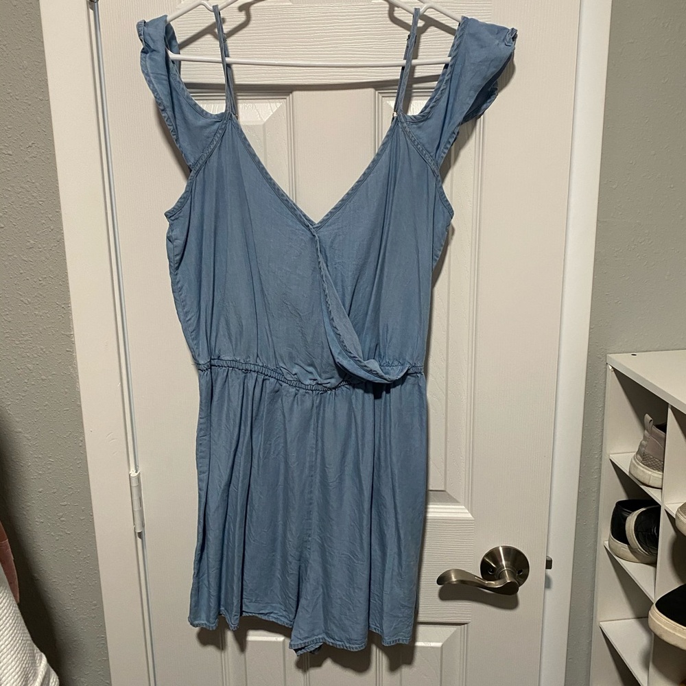Blue jean color romper